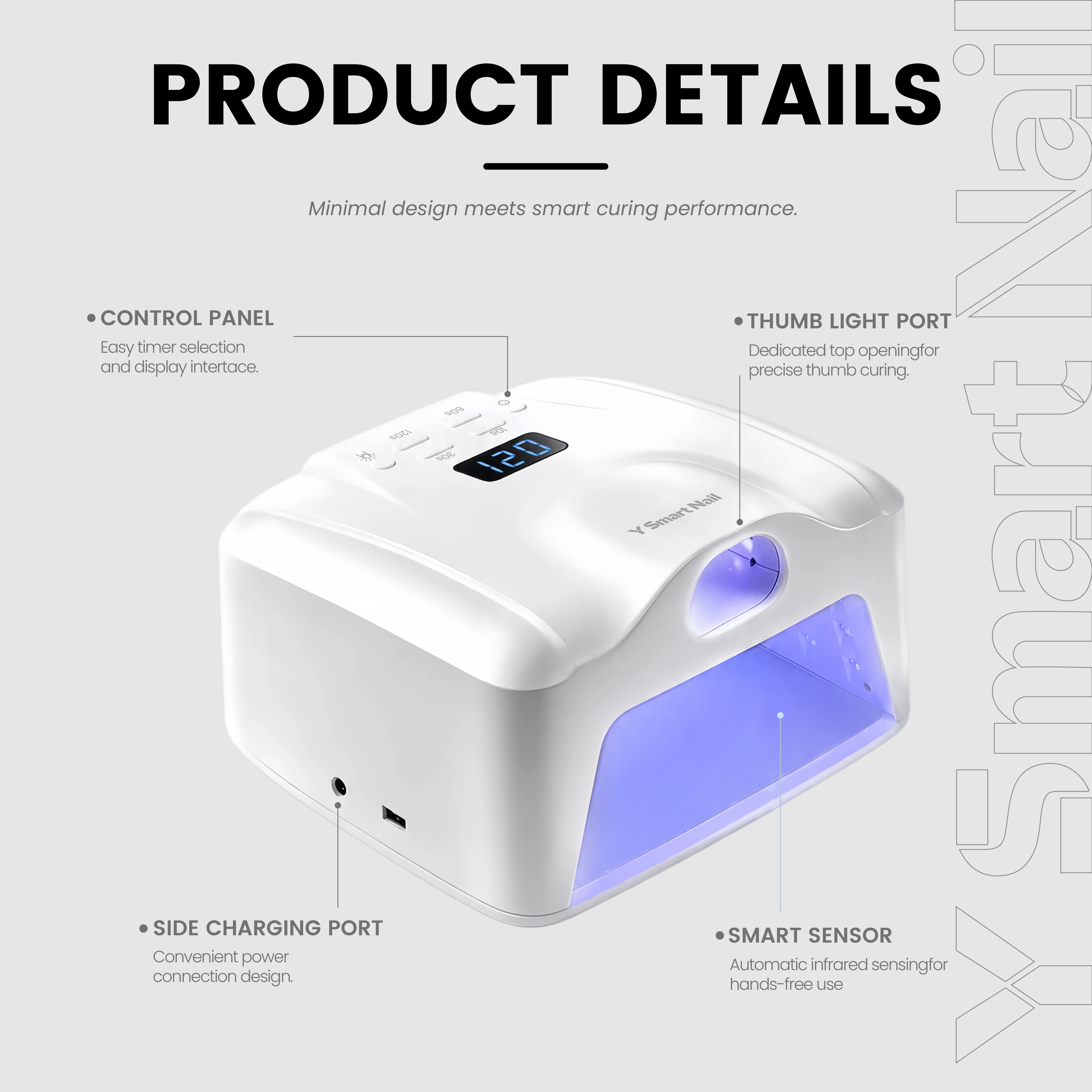NL-11 Dual-Port Nail Lamp (with Dedicated Thumb Curing Slot)