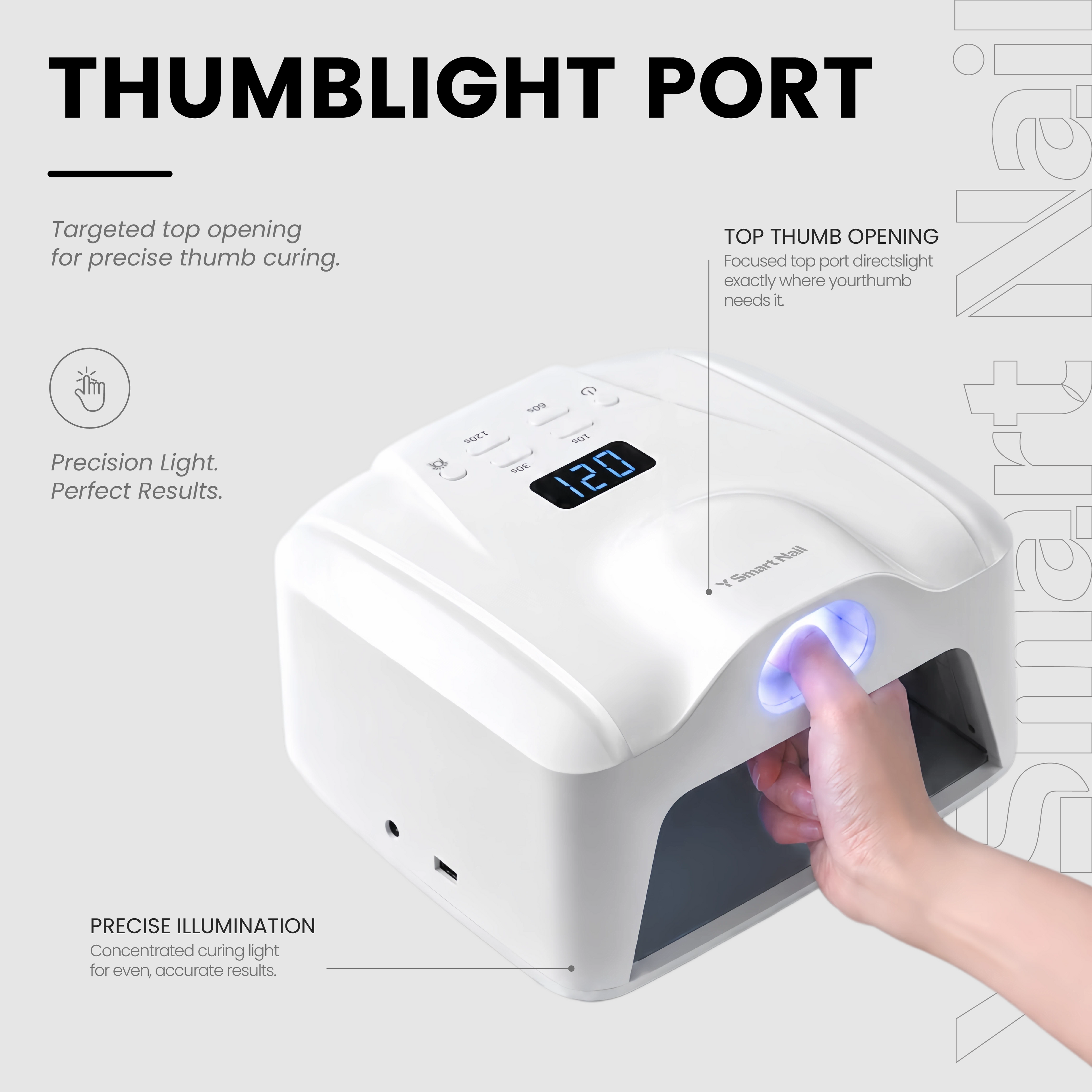 NL-11 Dual-Port Nail Lamp (with Dedicated Thumb Curing Slot)